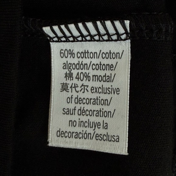 Victoria's Secret T Shirt Womens Large Black Glitter Font Glam Sexy Romantic NWT - Picture 6 of 7